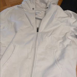 Cream zip up hoodie
